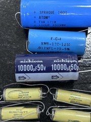 Vintage High Voltage Capacitor Lot Sprague Dearborn Hunts Nichicon 26 Pc Mixed