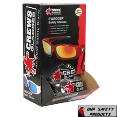 MCR CREWS SWAGGER SAFETY GLASSES SUNGLASSES WORK SPORT EYEWEAR ANSI Z87 1/PAIR