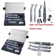 Dental High & Low Speed Handpiece Kit Contra Angle Air Mortor 1:1 Drive 2/4Hole
