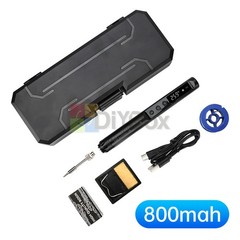USB Soldering Iron 800mAh battery Digital Soldering Iron Set Temperature Adjust