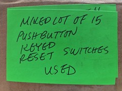 Mixed Lot 15 Pushbutton Switches Keyed Switch Reset Button See Pictures Read