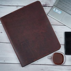 , Heavy Duty Full Grain Leather Journal Cover (8.5 x 11 in.), Refillable Cahi…