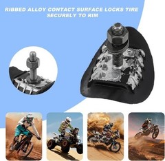 Motorcycle Rim Lock 1.6″ with Molded Rubber Stoppers to Prevent Inner Tube Wear,