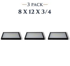 3 Pack of 8 x 12 x 3/4 Riker Display Cases Boxes for Collectibles Jewelry & More