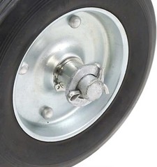 Chain Link Double Wheel Carrier w/ 6″ Solid Rubber Wheels for Sliding Gates