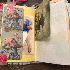 Fairy Junk Journal Silver Pink Boho Woodland Grungy Softcover 3 Signatures
