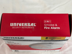 Universal Security Instruments Hardwired Battery Backup Smoke Detector