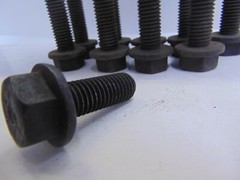 HEX FLANGE SCREW, GRADE 8, 5/8-11X3, COARSE THREAD, PHOSPHATE & OIL, LOT OF 10