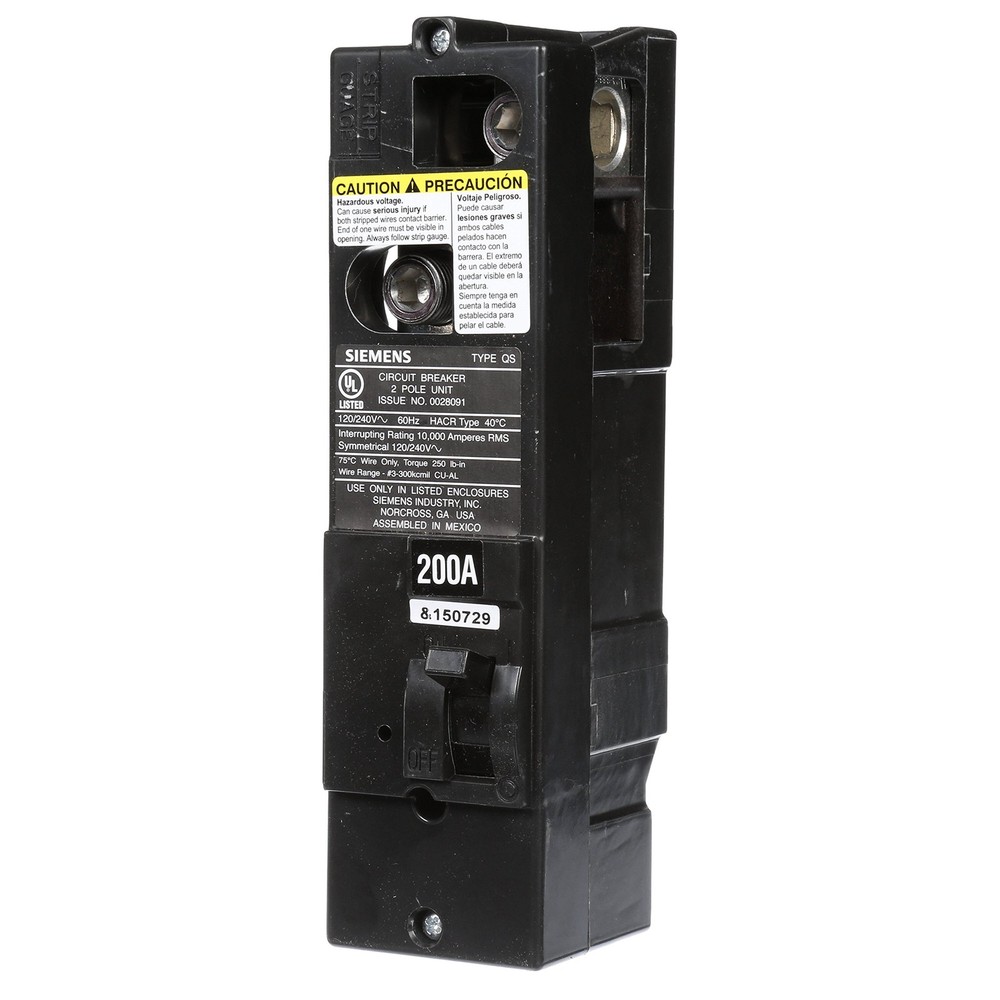 NIB – Siemens – QS2200 – Low Voltage Residential Circuit Breaker Type Qs