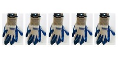 New Lot (5) x Firm Grip Pro Paint Washable Nitrile Dipped Gloves (Large) Pairs