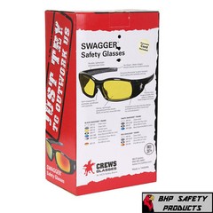 MCR CREWS SWAGGER SAFETY GLASSES SUNGLASSES WORK SPORT EYEWEAR ANSI Z87 1/PAIR