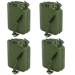 4x 5 Gallon decorative Jerry Can Steel Tank Green Military NATO Style