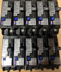 LOT OF 10 SIEMENS QA120AFCN 20A AFCI PLUG ON NEUTRAL (NO WIRE) NEW