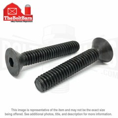#10-24 Alloy Steel Flat Socket Head Cap Screws Black Oxide (Pick Length & Qty)