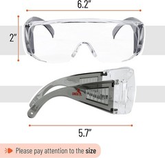 Contemporary Over Glasses Safety Goggles with Anti-Fog Lens – Lightweight Fit