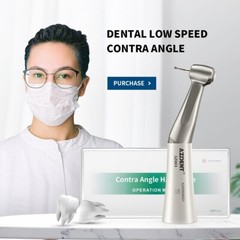 AZDENT Dental 1:1 Slow Low Speed Handpiece Contra Angle Push Button E-Type AZ001