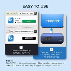 TOPDON TC001 Thermal Camera for Android (USB Type C) 256×192 IR High Resolution
