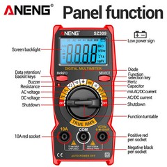 ANENG SZ309 Digital Multimeter 1999 Count AC/DC Voltage Current Resistance