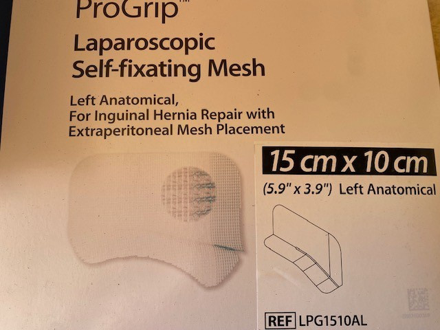 COVIDIEN MESH LPG1510AL, 15CM X 10CM (5.9″ X 3.9″) EXP 06/30/2028
