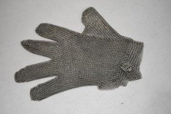 Franklin Size M Stainless Steel Chain Mail Protective Glove 5 Finger Reversible