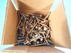 2 Pounds Vintage 2″ Filshie Lead Head Barb Shank Roofing Nails