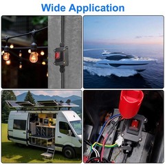 DC 12V-24V Inline Cord Switch IP67 Waterproof Outdoor ON/Off Toggle Switch
