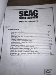 SCAG MODEL SWZ ILLUSTRATED PARTS LIST SWZ48A-17KA Model Year 2003
