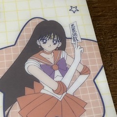 Vintage Anime 1990s SAILOR MOON clear document file folder Bandai Namco