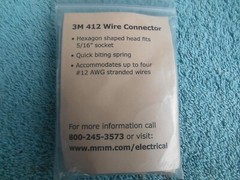 LOT OF 2 Ten Packs 3M #412 TAN WIRE CONNECTORS TWIST ON CONICAL CONNECTORS