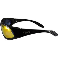 2 Pairs Global Vision Hercules Plus Black Sunglasses Red Mirror + Clear Lenses