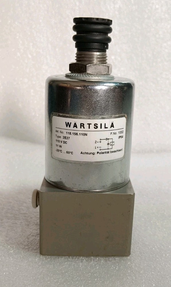 Wartsila Art.No 118.156.110N Type 2E27 Solenoid Valve 110VDC New As Images