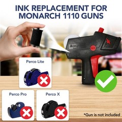 Perco Ink Roll for Monarch 1110 Price and Date Guns – Pack 1″ x 3.5″, Black