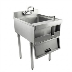 22 in. x 18 in. Underbar Hand Sink with Soap and Towel Dispenser