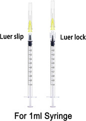 Disposable Luer Lock Needle 30Ga 5/16 Inch 8Mm 100Pack(30Ga-5/16In)
