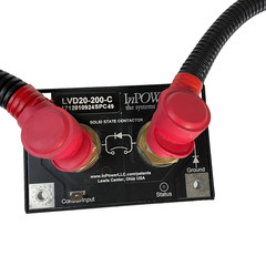 InPower LVD20-200-C 200A Low Voltage Disconnect Contactor w Cables Lugs 12V
