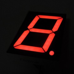 5 × Red 7 Segment 2.3″ Common Anode LED Single Digit Display 1 Bit 10-Pins PCB