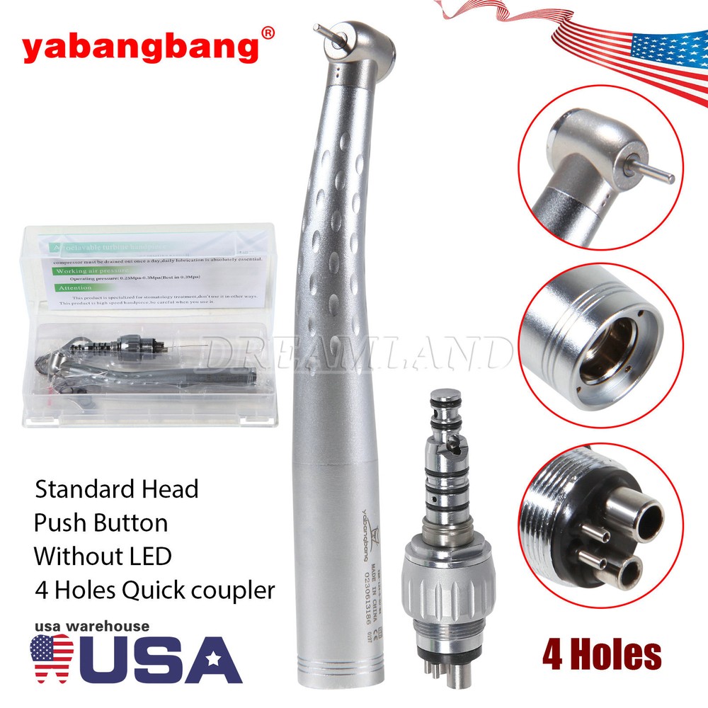 YABANGBANG Dental High Speed Handpiece w/ 4Hole Swivel Coupler Fit KaVo