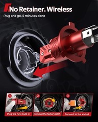 Torchbeam 2024 Newest H4 Bulbs 20000Lm Super Bright And 6000K Cool White Fog