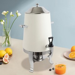 Coffee Urn w/ Fuel Holder,Stainless Steel Beverage Dispenser Hot Drink Dispenser