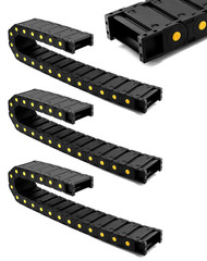 Cable Drag Chain 1M 25x77mm R55 Closed Wire Carrier for CNC Robot 4 Pack