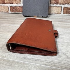 Vintage Filofax Winchester Organizer Real Calf Leather Brown Personal Size