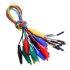 Copper Alligator Clips to Breadboard Jumper Wires Flexible Silicone