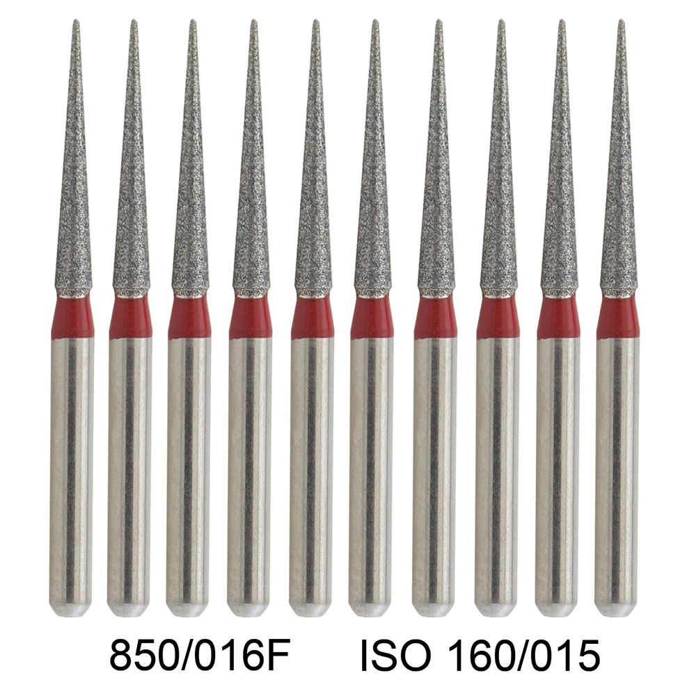 Dental Diamond Burs FG 850/016F Round End Taper Fine Grit High Speed Bur