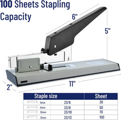 – Heavy Duty Staples Office Supply, 10000 Pcs Staples for Stapler, 100 Sheet Hig