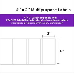 4″x2″ 4″x3″ Direct Thermal Address Labels Mailing Shipping Barcode FBA Stickers
