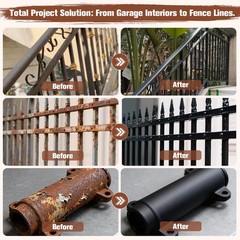 2-in-1 Rust Converter & Metal Primer – 1-Step Rust Stopper, Anti-Rust Coating…