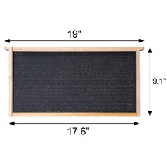 BeeCastle 20 Pack Beehive Frames and Waxed Foundations for 20-Pack, Black
