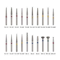 AZDENT Dental Diamond Burs For High Speed Handpiece Friction Grip 5Pcs/Box