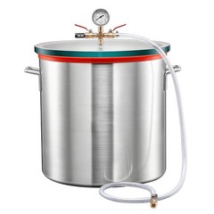 Uimoso 15 Gal Aluminum Vacuum Chamber with Tempered Glass Lid for Degassing