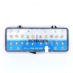 Dental Orthodontic 18K Gold Coated Metal Bracket Mini MBT 022 3-4-5 20pcs/set
